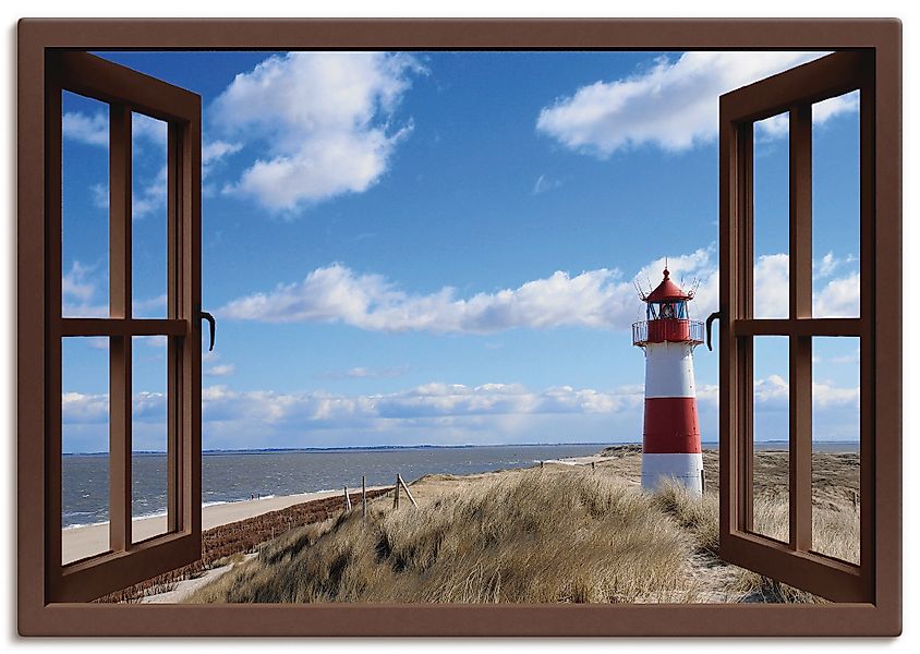 Artland Wandbild »Fensterblick - Leuchtturm Sylt« Fensterblick 1 Stk. tlg. günstig online kaufen
