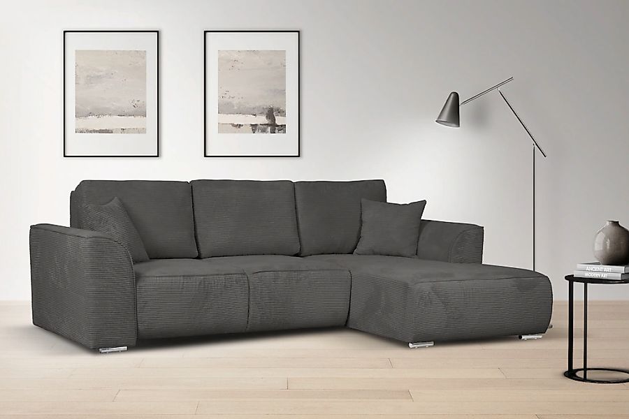 OTTO home Ecksofa "BEATRICE optionale Schlafsofa mit Bettkasten, B/T/H: 265 günstig online kaufen