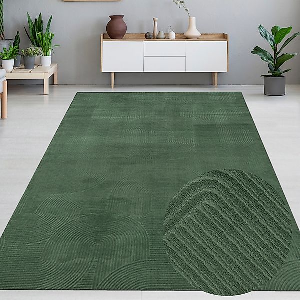 Carpetia Teppich Flacher Wohnzimmerteppich geometrisches Bogenmuster günstig online kaufen