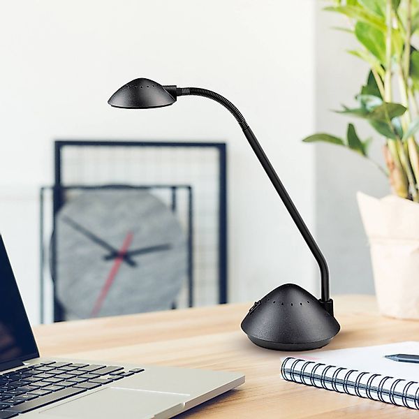 LED-Tischleuchte MAULarc, schwarz, Höhe 38 cm, flexibel günstig online kaufen