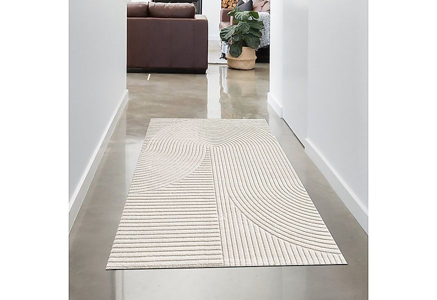 Carpetia Teppich Moderner Teppich in Creme mit 3D Muster, rechteckig günstig online kaufen