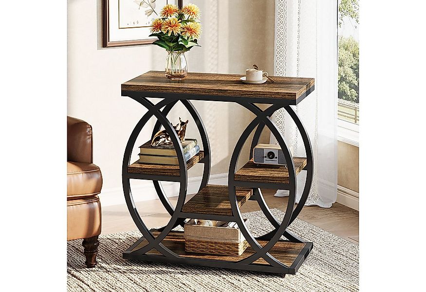 Tribesigns Beistelltisch mit 4 Ablagen, schmaler Nachttisch mit Stauraum, I günstig online kaufen