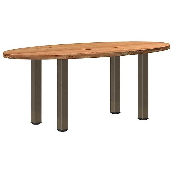 vidaXL Esstisch Hellbraun 200x100x74 cm Massivholz Eiche Oval 3305336 günstig online kaufen