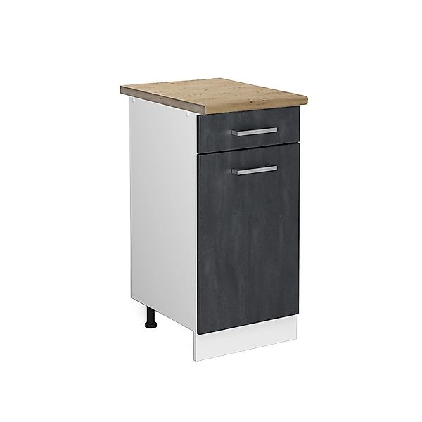 Vicco Küchenunterschrank R-Line Schubladenschrank für die Küche Schwarz Bet günstig online kaufen