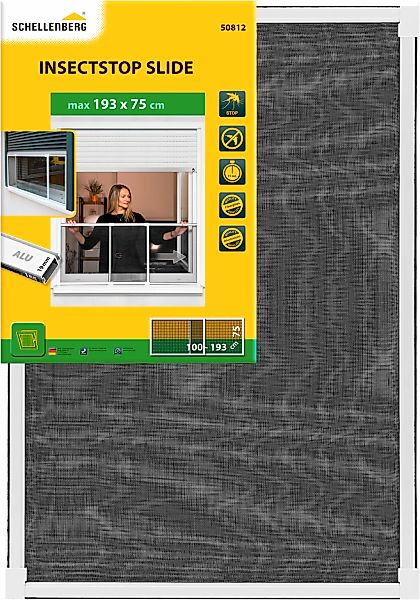 SCHELLENBERG Insektenschutz-Fensterrahmen "ausziehbares Fliegengitter Schie günstig online kaufen