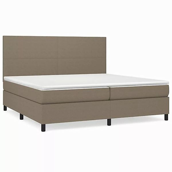 vidaXL Boxspringbett Boxspringbett mit Matratze Taupe 200x200 cm Stoff Bett günstig online kaufen