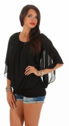 CLEO STYLE Schlupfbluse Damen Chiffon Bluse günstig online kaufen