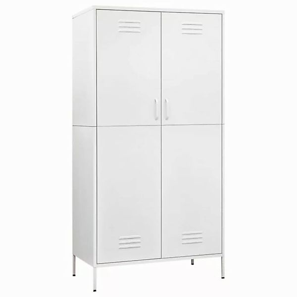 furnicato Kleiderschrank Weiß 90x50x180 cm Stahl (1-St) günstig online kaufen