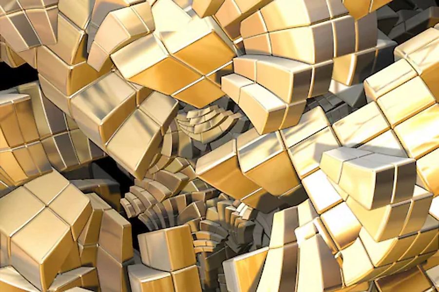 Papermoon Fototapete »Fraktale goldene Treppe« günstig online kaufen