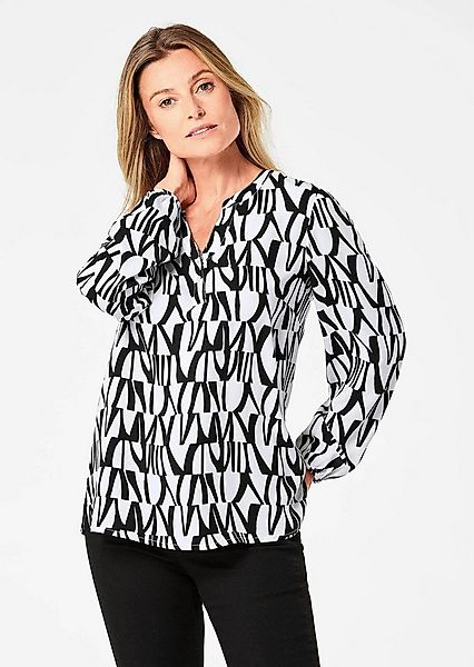GOLDNER Schlupfbluse Printbluse mit Allover-Druck Viskosebluse mit Rundhals günstig online kaufen