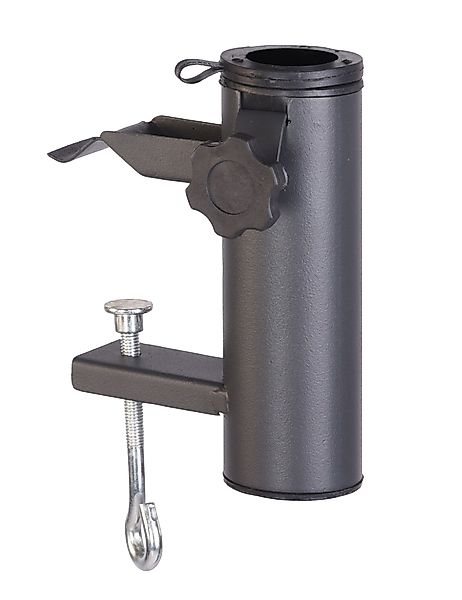 Spetebo Balkonklammer Metall Balkon Schirmhalter anthrazit günstig online kaufen