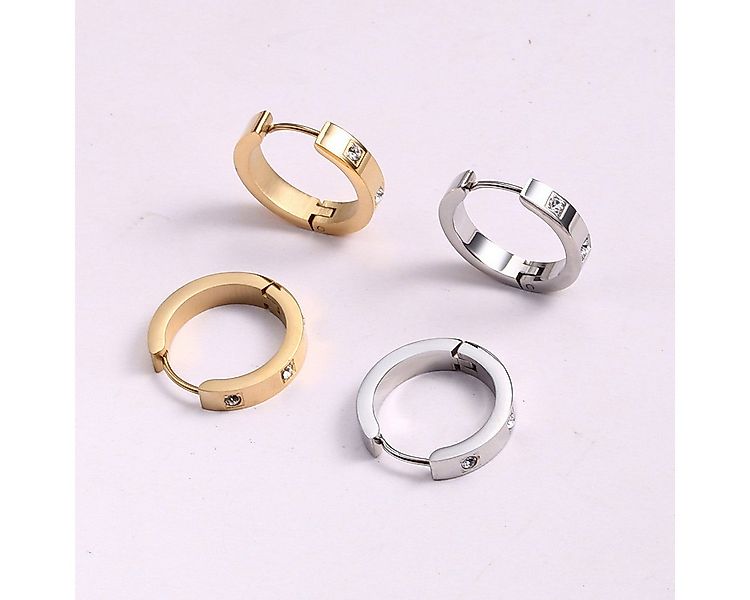 KARMA Paar Creolen Kristalle Gold od. Silber Damenohrringe Kreolen Ohrschmu günstig online kaufen