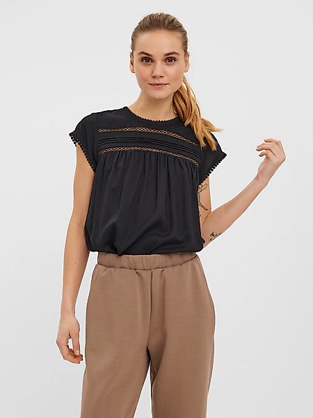 Vero Moda Kurzarmbluse "VMDEBBIE PLEAT S/L TOP GA NOOS" mit tollen Biesen u günstig online kaufen