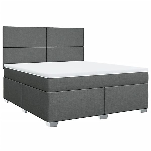 vidaXL Boxspringbett mit Matratze Dunkelgrau 180x200 cm Stoff 3290561 günstig online kaufen