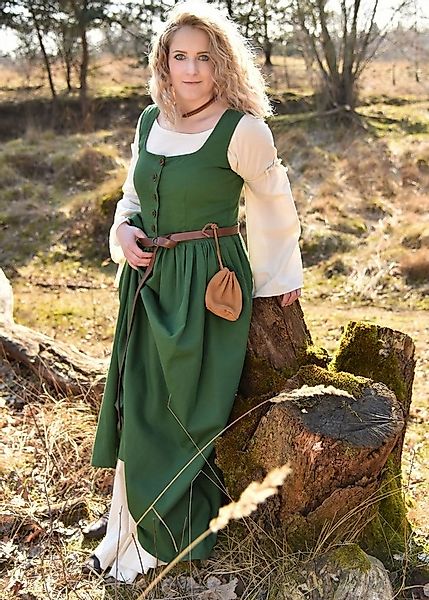 Battle Merchant Burgfräulein-Kostüm Mittelalterliches Trägerkleid / Überkle günstig online kaufen