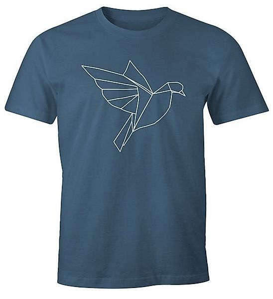 MoonWorks Print-Shirt Herren T-Shirt Polygon Origami Vogel Bird mit Print günstig online kaufen