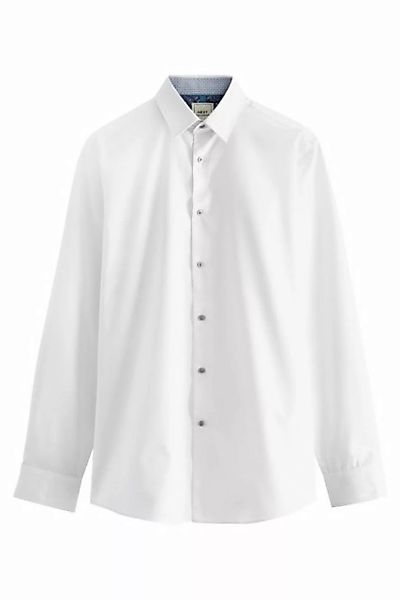 Next Langarmhemd Pflegeleichtes Slim Fit Hemd mit Sportmanschetten (1-tlg) günstig online kaufen