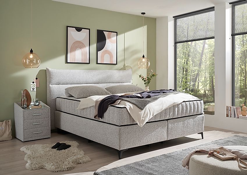 ED EXCITING DESIGN Boxspringbett »Vlieland«, Premium 9-Zonen-Tonnentaschenf günstig online kaufen