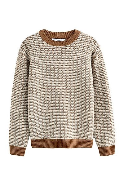 Next Rundhalspullover Regular Fit Pullover mit geometrischem Muster, (1-tlg günstig online kaufen