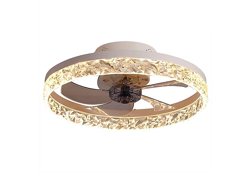 JDONG Deckenventilator mit Beleuchtung, dimmbarer LED-Ventilator mit 6 Gesc günstig online kaufen