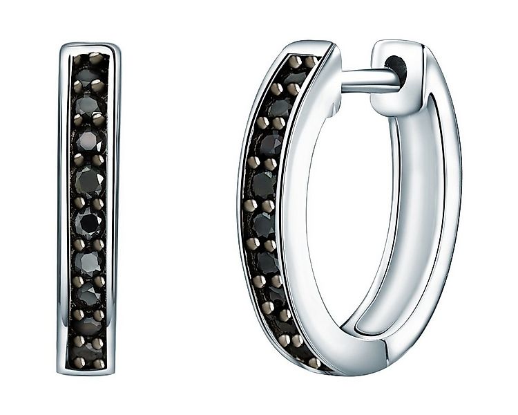 Rafaela Donata Paar Creolen Ohrringe aus 925 Sterling Silber, mit Zirkonia günstig online kaufen