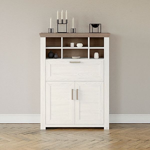 set one by Musterring Highboard "York" Typ 16, mit Holztüren und Schubkaste günstig online kaufen