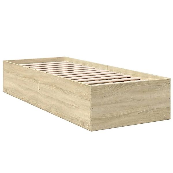 vidaXL Bettgestell ohne Matratze Sonoma-Eiche 75x190 cm Holzwerkstoff 84198 günstig online kaufen