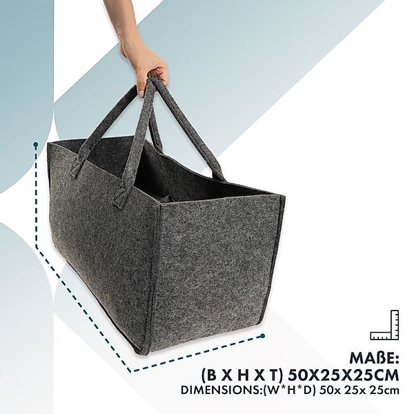 Karat Allzweckkorb Conny, Filztasche, Einkaufstasche, Kaminholztasche günstig online kaufen