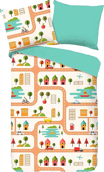good morning Kinderbettwäsche »Roadmap«, (2 tlg.) günstig online kaufen