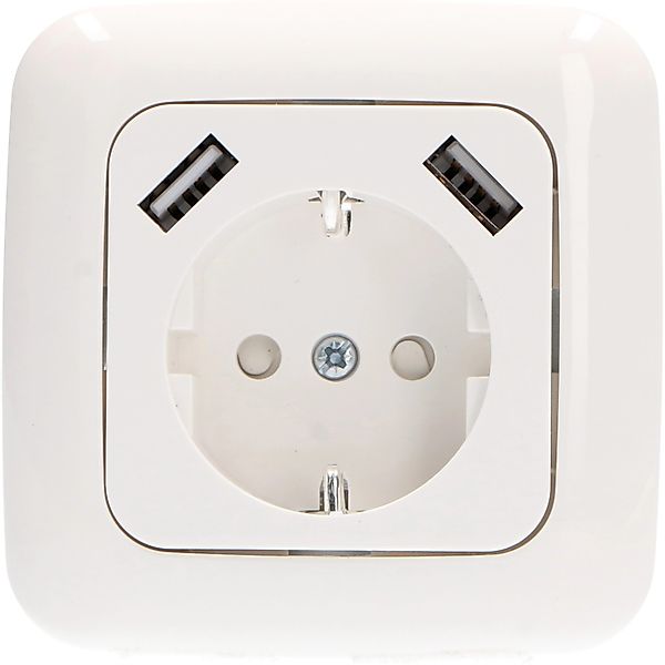 ProCharge Steckdoseneinsatz Reflex SI für ProCharge Steckdose 2xUSB A Weiß günstig online kaufen