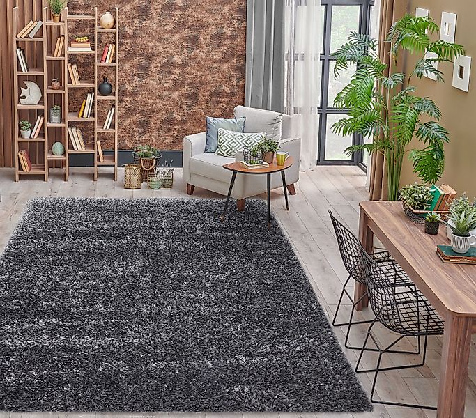 my home Hochflor-Teppich Senara, rechteckig, Höhe: günstig online kaufen