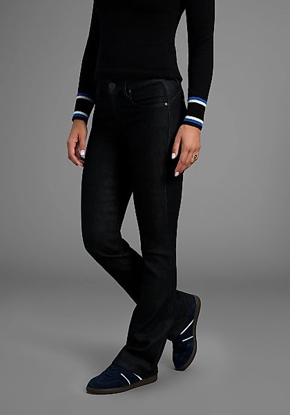 Arizona Bootcut-Jeans "Shaping", bootcut, Kontrastnähte, Used-Look-Waschung günstig online kaufen