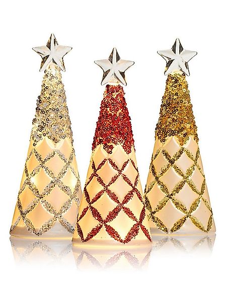 Dekorieren macht glücklich Weihnachtsfigur LED beleuchtete Tannenbäume mit günstig online kaufen