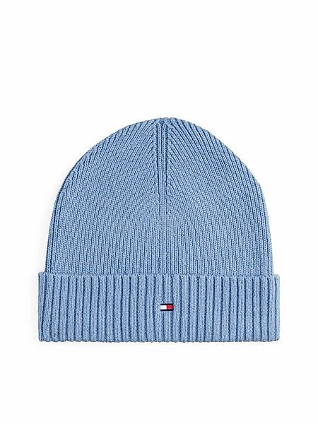 Tommy Hilfiger Strickmütze "TH FLAG PIMA COTTON BEANIE" Beanie mit Logostic günstig online kaufen