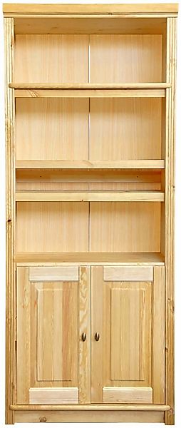 Home affaire Bücherregal "Soeren", aus massiver Kiefer, Höhe 220 cm, mit 2 günstig online kaufen