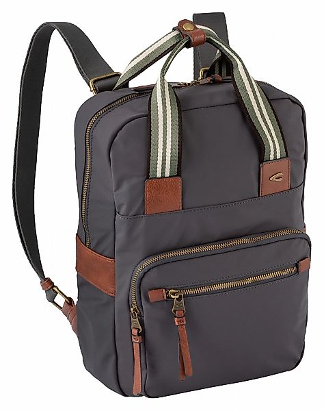 camel active Rucksack "Bari", aus hochwertigem matten Nylon mit gestreiftem günstig online kaufen