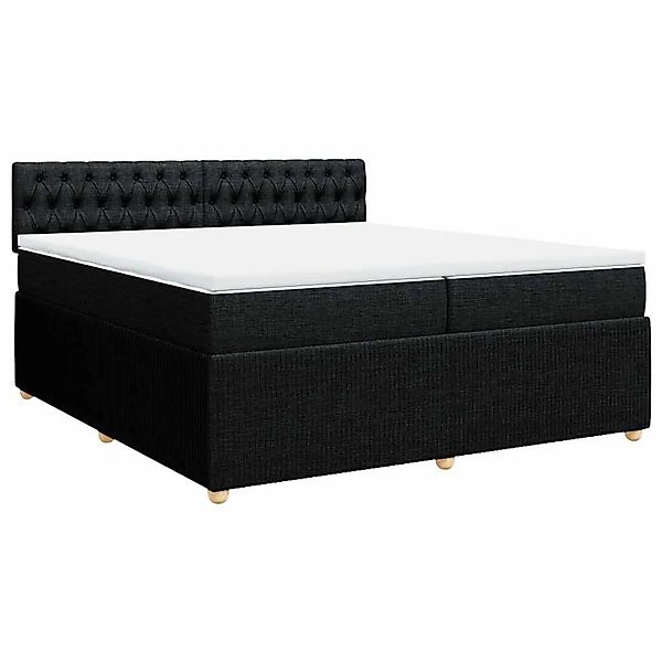 vidaXL Boxspringbett mit Matratze Schwarz 200x200 cm Stoff 3289872 günstig online kaufen