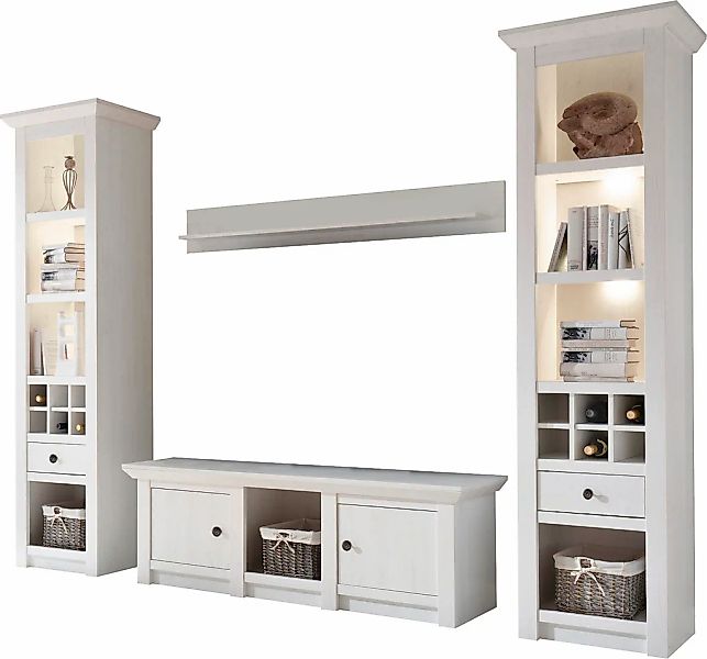 Home affaire Wohnwand "California" Set, 4 Stk. tlg. bestehend aus 2 Standre günstig online kaufen