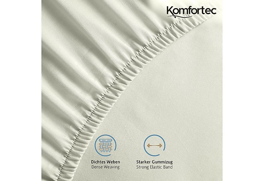 Komfortec Spannbettlaken Jersey Spannbettuch, 90x200, 140x200, 160x200, 180 günstig online kaufen