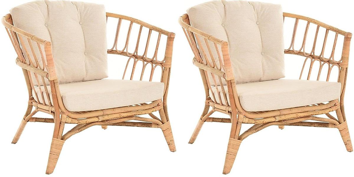 Krines Home Sessel 2er Set Korbsessel günstig online kaufen