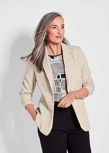 GOLDNER Jerseyblazer Strukturierter Stretchblazer mit Revers Damenblazer Un günstig online kaufen