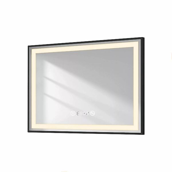 EMKE Badspiegel mit Beleuchtung LED Schwarzer günstig online kaufen