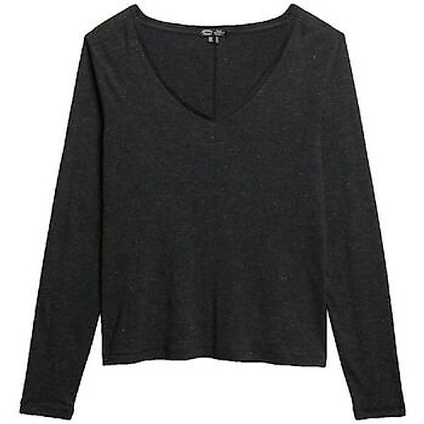 Superdry  Langarmshirt T-shirt manches longues  slim col en V noir günstig online kaufen