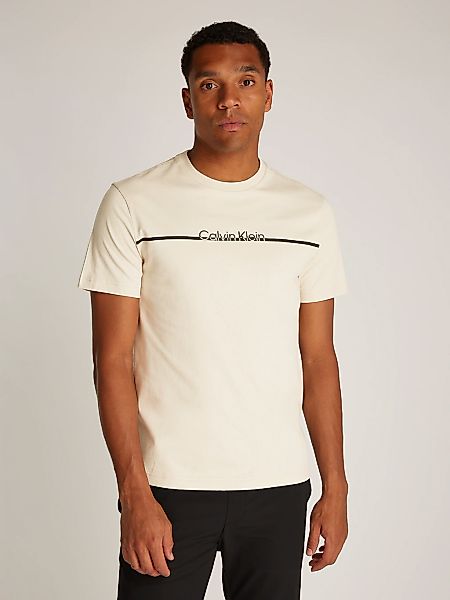 Calvin Klein Rundhalsshirt "SPLIT LINE LOGO T-SHIRT", mit Logoprint günstig online kaufen