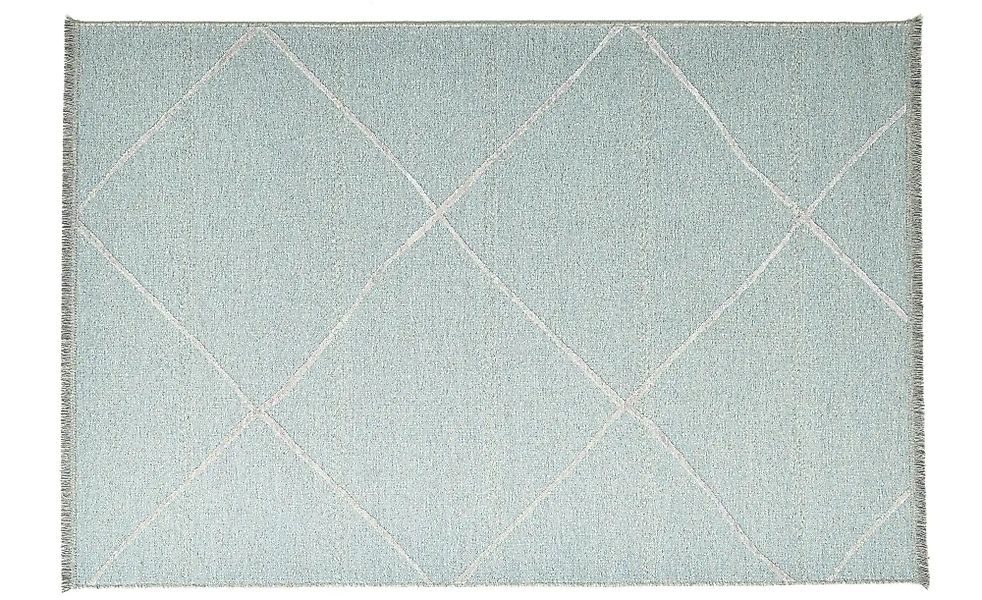SANSIBAR Sylt Teppich  Braderup ¦ blau ¦ Viskose ¦ Maße (cm): B: 240 H: 0,5 günstig online kaufen