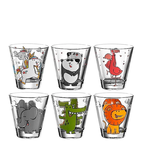 LEONARDO Kinderbecher "Kinderbecher Bambini 215 ml 6er Set bunt" günstig online kaufen