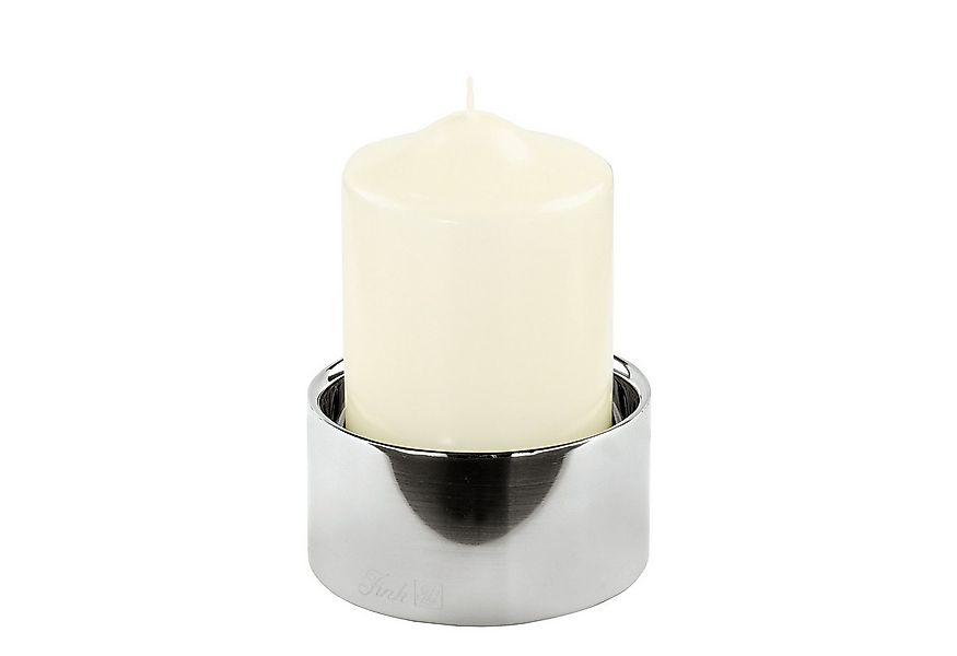 Fink Kerzenleuchter SOBRIO - Kerzenleuchter aus Edelstahl - H. 5cm x D.10cm günstig online kaufen