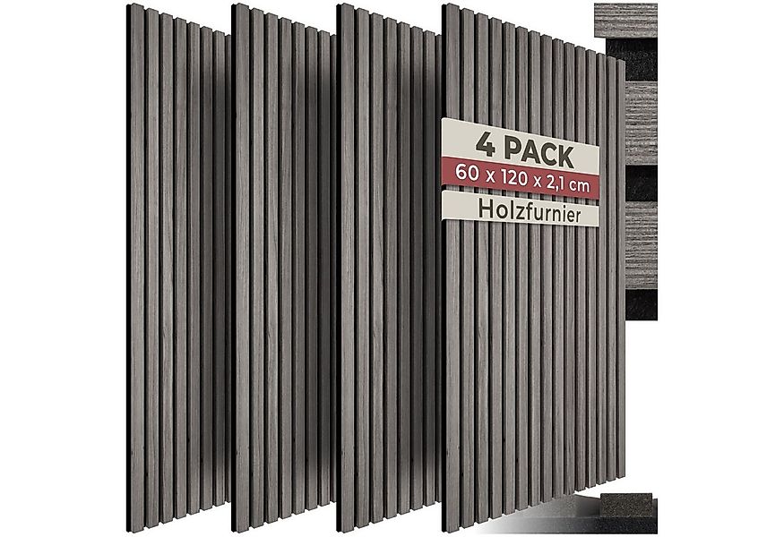 tectake Wandpaneel Akustikpaneele, BxL: 60x120 cm, (Komplettset, 4-tlg., La günstig online kaufen