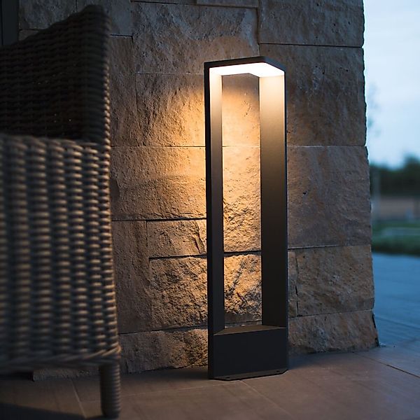 HEITRONIC Außen-Stehlampe "Bonita" LED-Board Warmweiß Pollerleuchte,Außenla günstig online kaufen