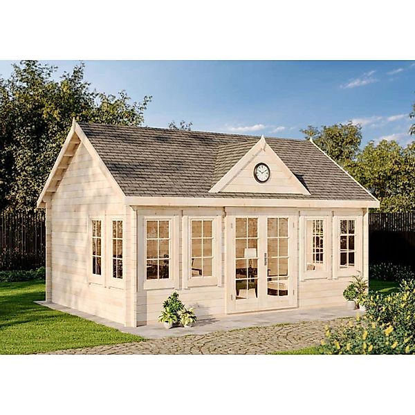 Alpholz Gartenhaus Clockhouse-XL Satteldach 550cm x 420cm Imprägnierung in günstig online kaufen